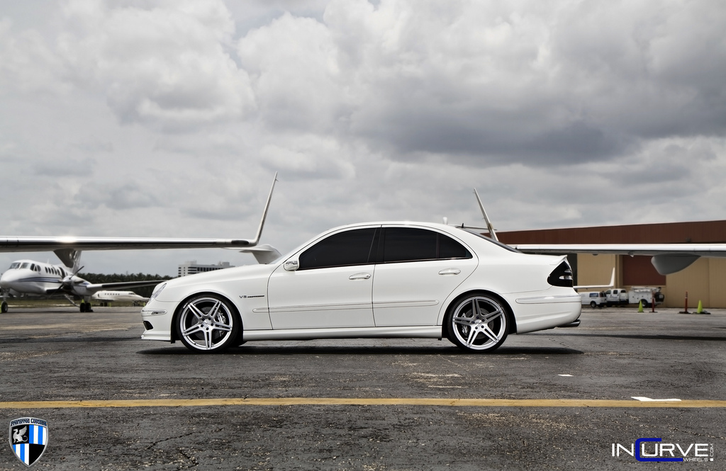 Incurve Wheels IC-S5 Silver On Mercedes Benz E55